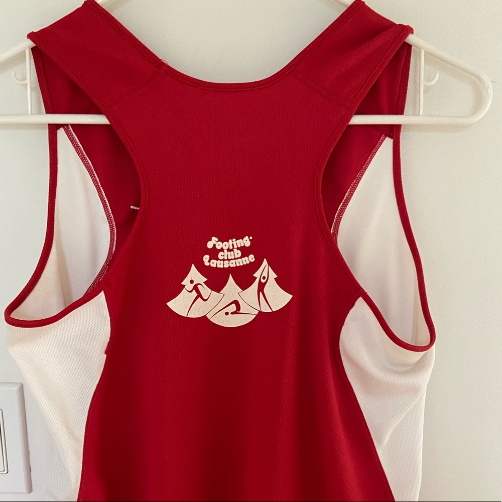 Nike Womens Dri-Fit Red Sleeveless  Activewear Tank Top Size Large